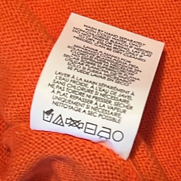 CAbi Piccolo Tiger Lily Orange Cropped Cotton Shrug Cardigan Size Medium - Picture 6 of 10